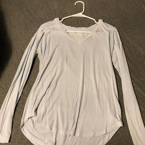 light blue long sleeve american eagle soft & sexy